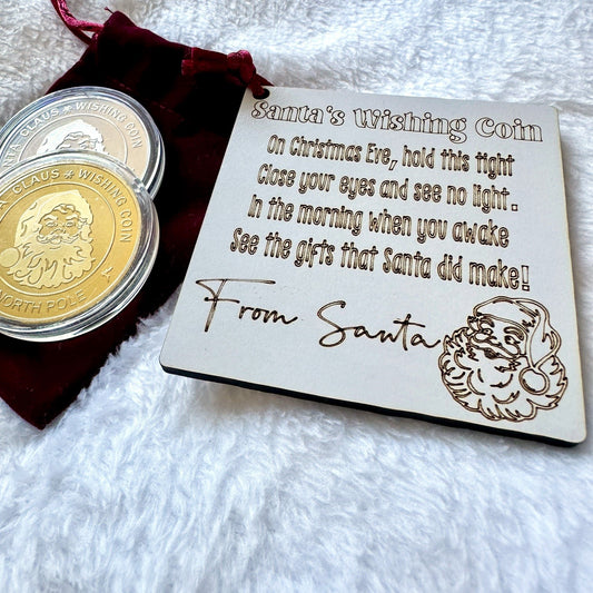 Christmas Santa Claus Coin Gold Silver Festive Play