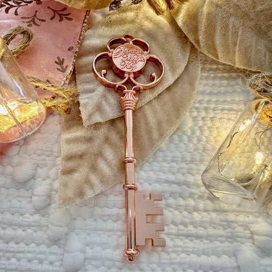 Christmas Santa Claus Magic Key Metal Silver Rose Gold