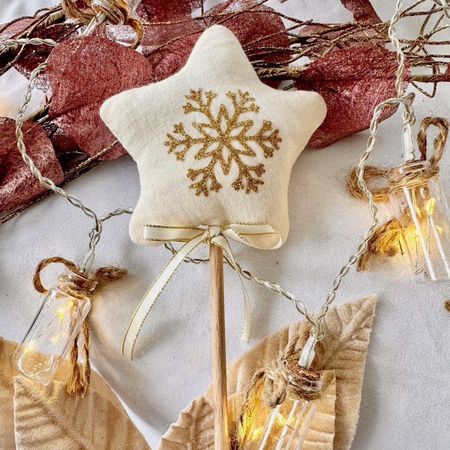 BySadie Star Wand Handmade Christmas Linen Decor Unique