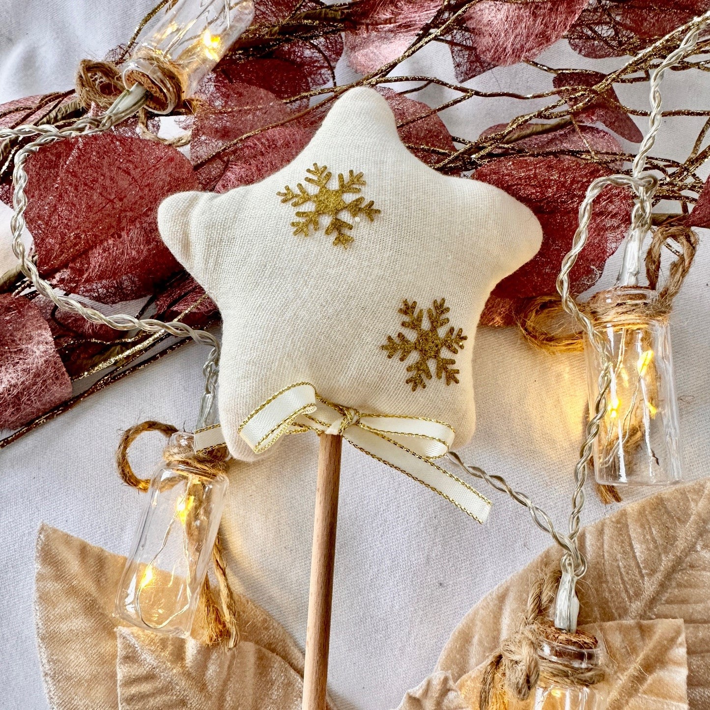 BySadie Star Wand Handmade Christmas Linen Decor Unique