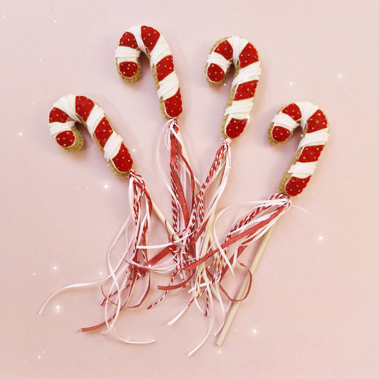 Bysadie handmade Candy Cane Christmas Festive Decor Wand 