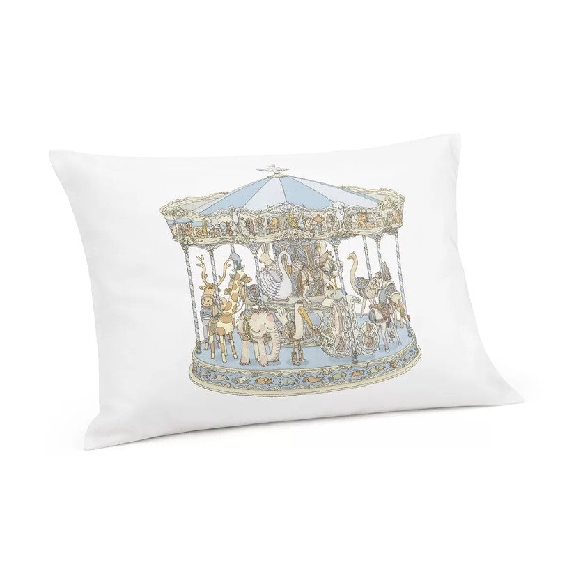 Atelier Choux Satin Cushion Carousel Blue