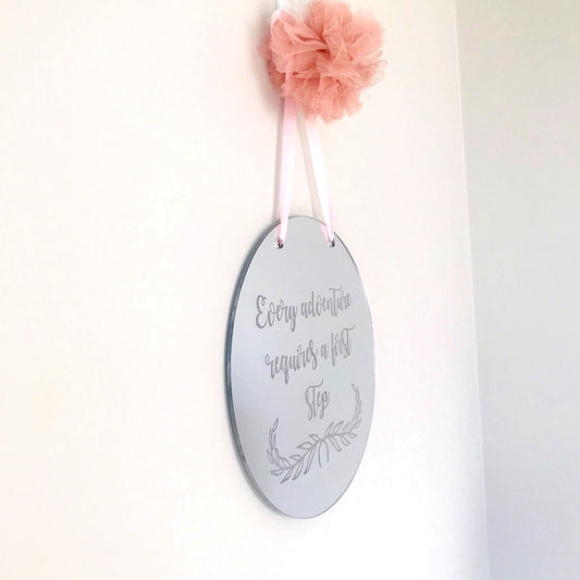 Acrylic Scripted Mirror Silver