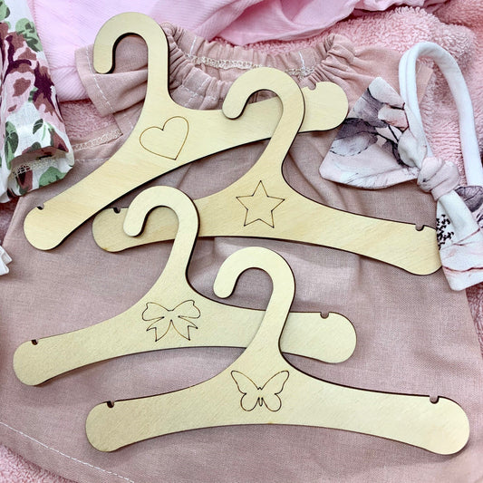 Wooden Doll Clothing Hangers