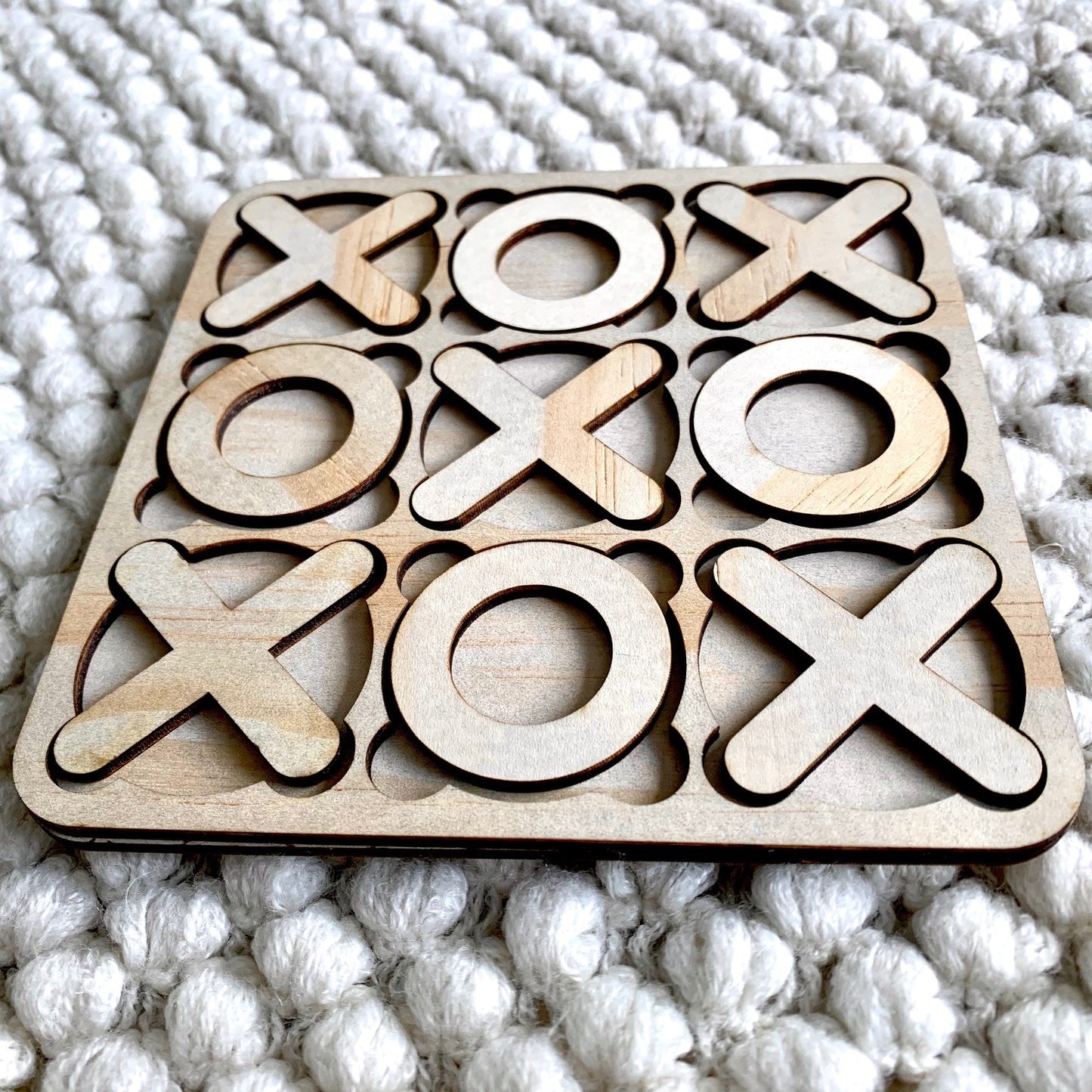 Wooden Naughts Noughts Crosses Game