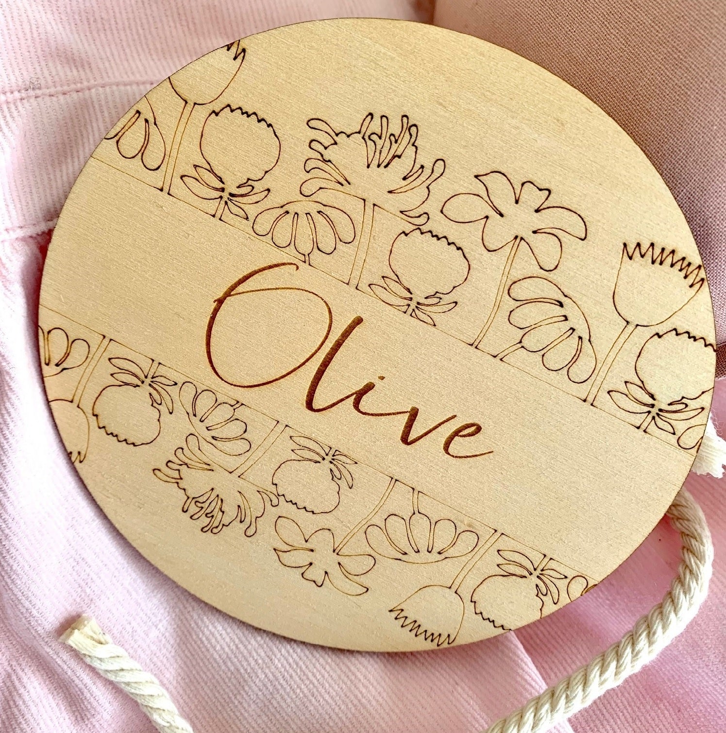 Personalised Floral Disc