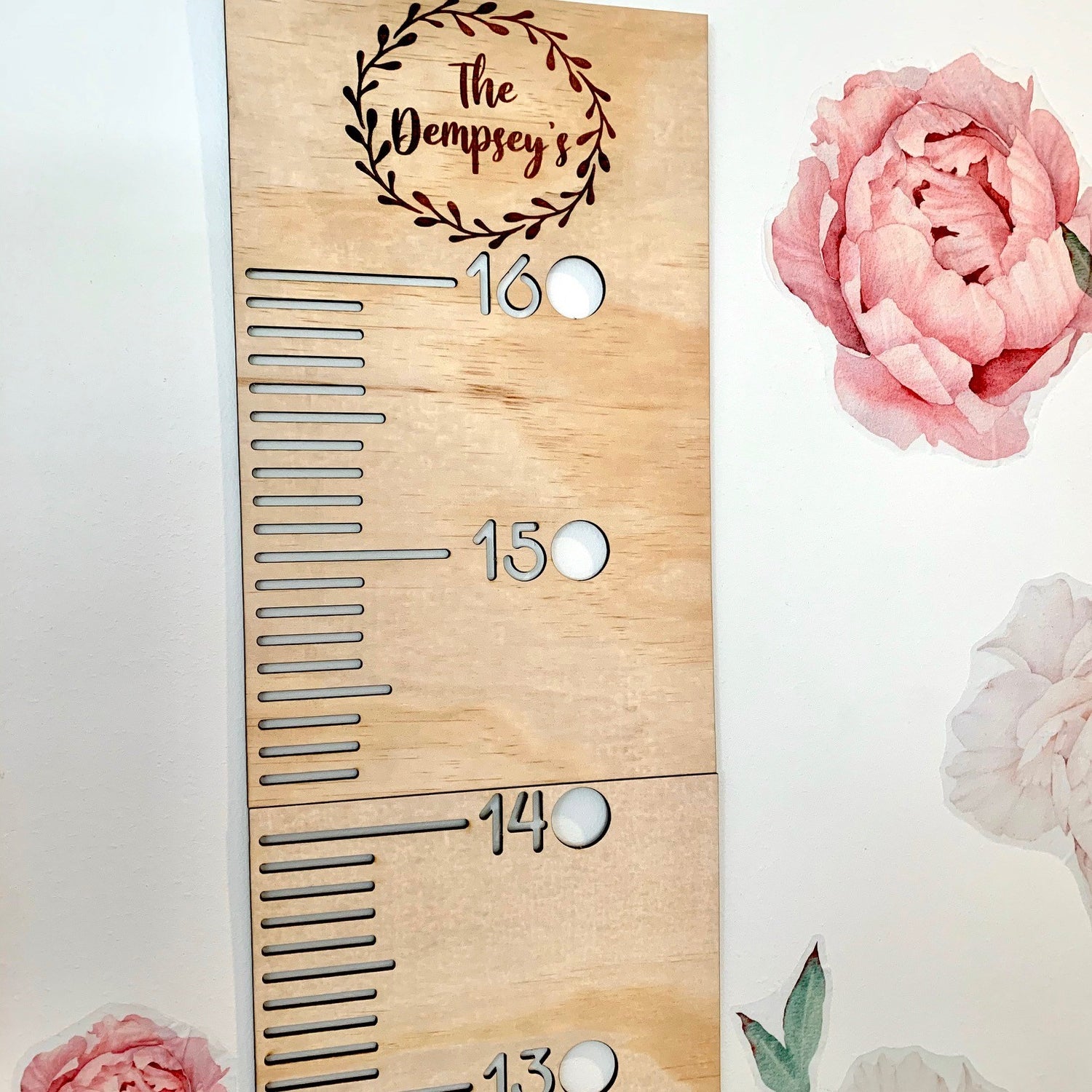 Wooden Personalised Height Chart Personalized