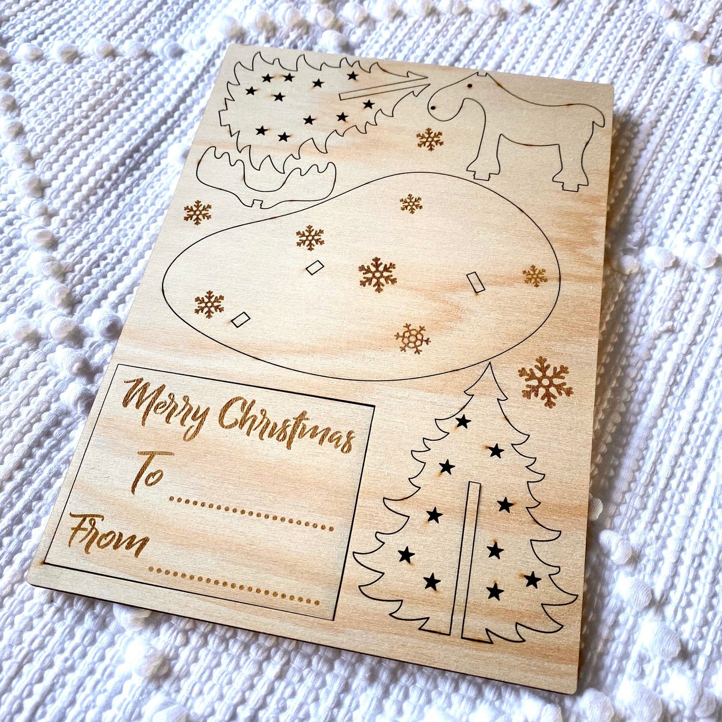 Christmas 3D Wooden Card