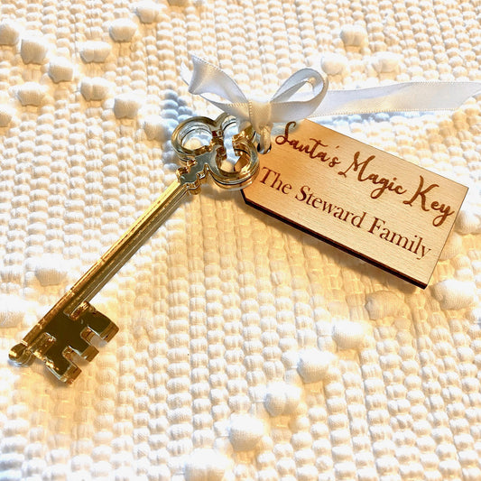 Personalised Christmas Acrylic Family Santa Magic Key Personalized