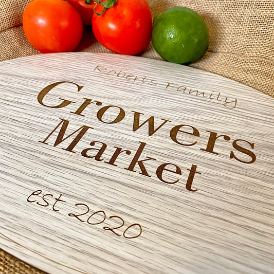 Wooden Personalised Growers Market Sign