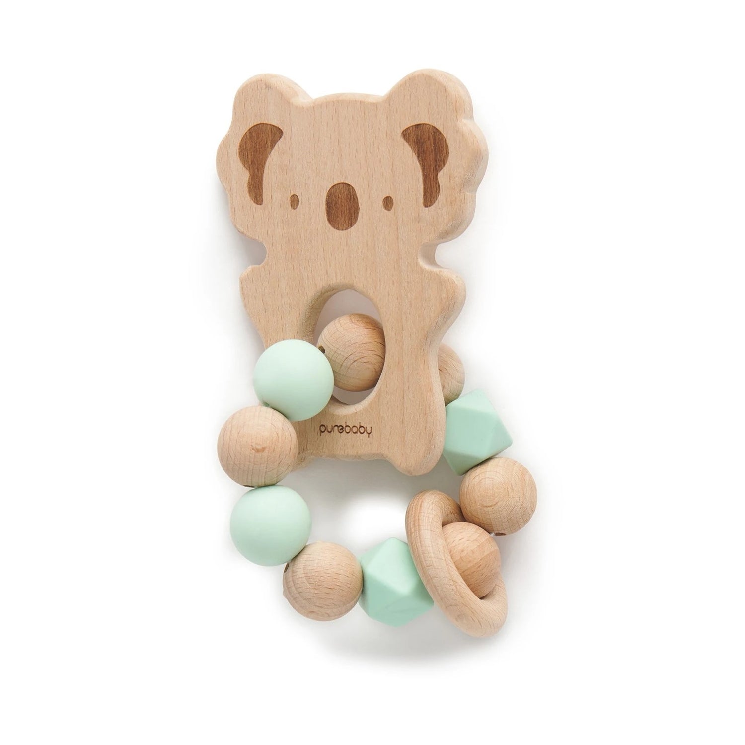 Purebaby Wooden Teething Ring Koala