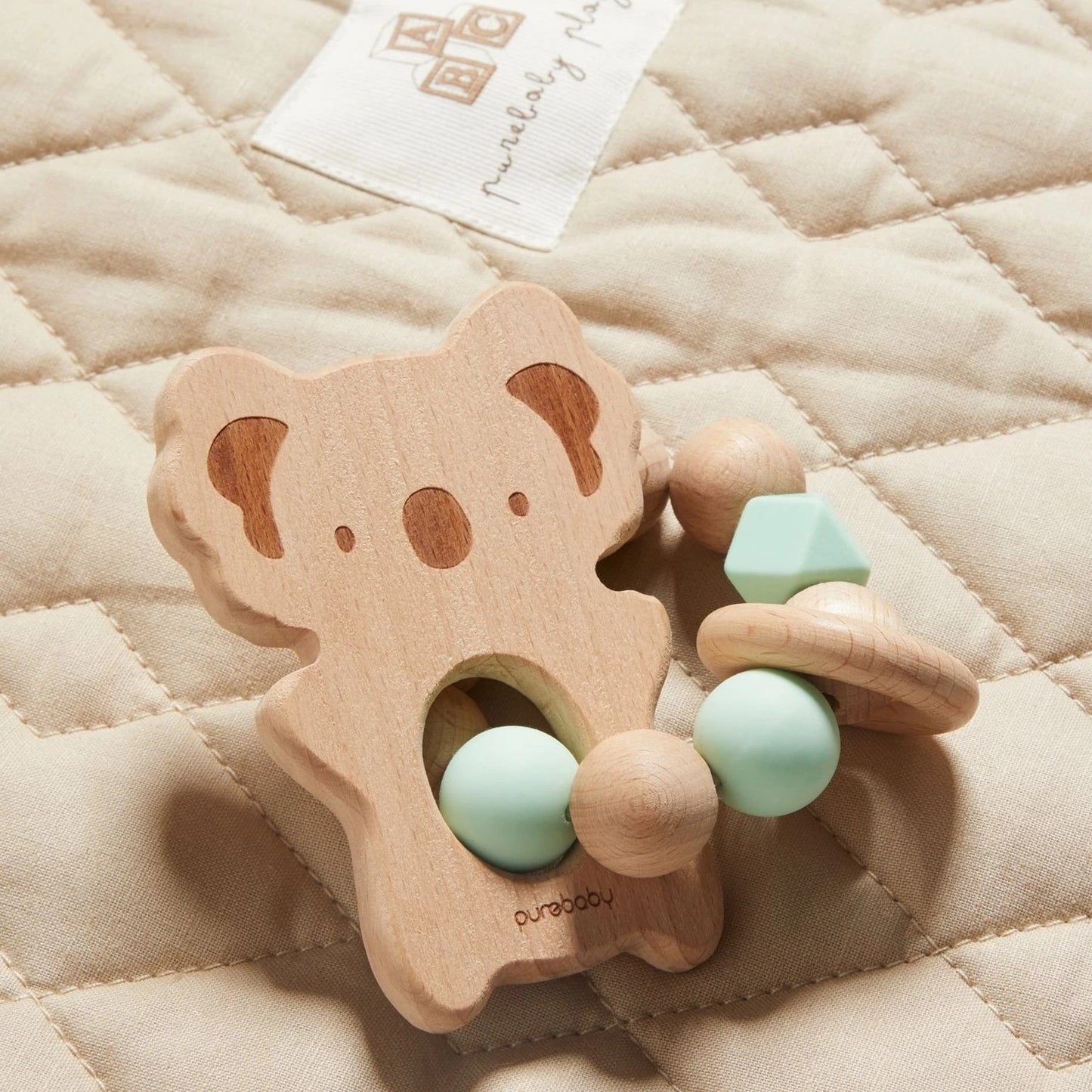 Purebaby Wooden Teething Ring Koala