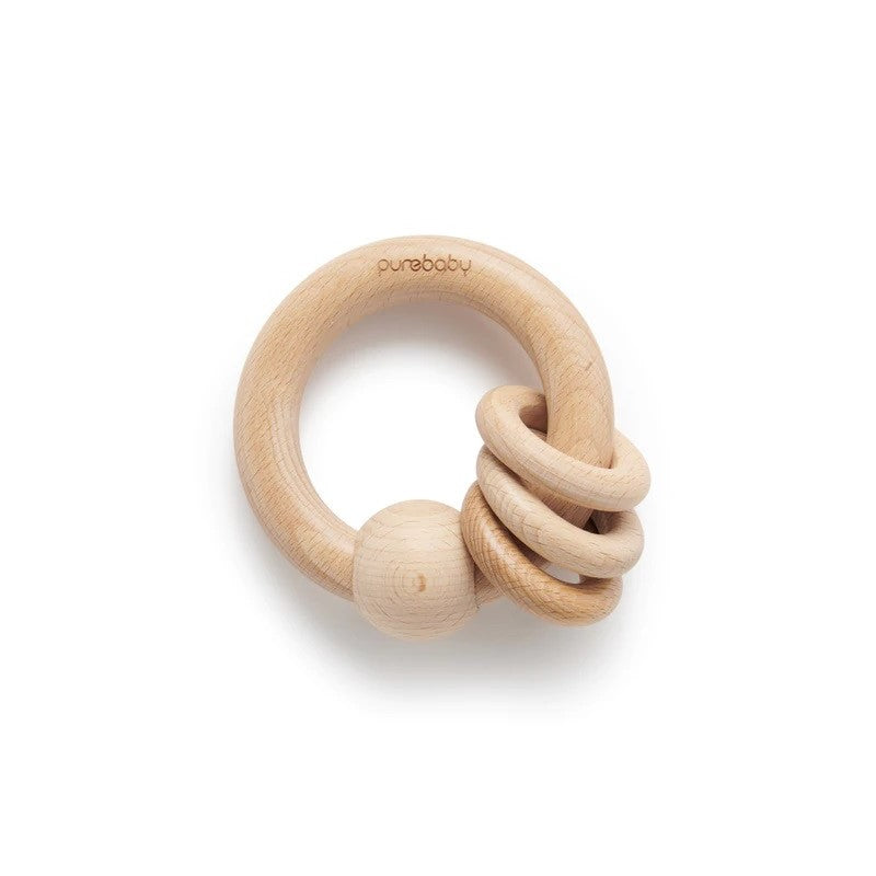 Purebaby Wooden Teething Ring