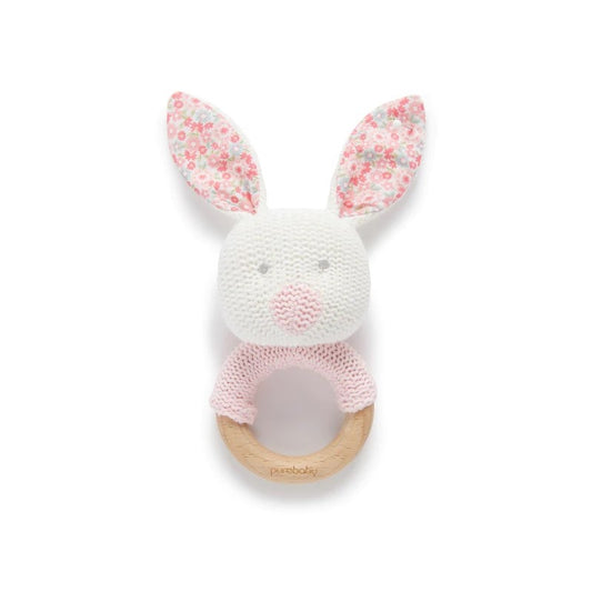 Purebaby Wooden Rabbit Rattle