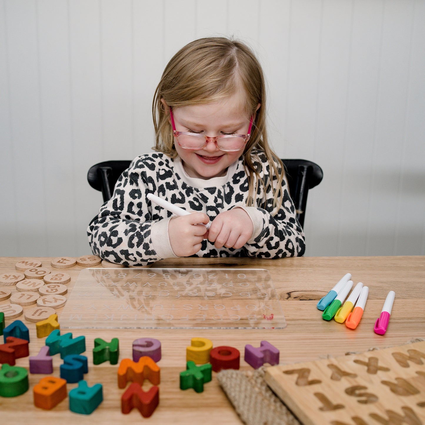 Acrylic Learning Trace Board Letters Numbers